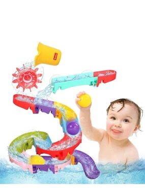 Colorful Baby Bath Water Slide Toy Set - Multicolor